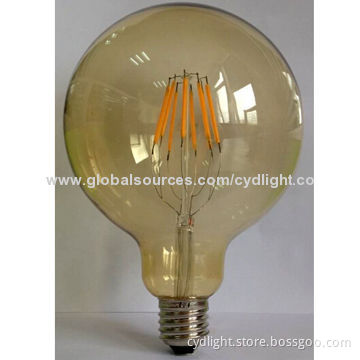 E27 Filament LED Globe Bulb, G125 DECO, 110lm/W Luminous Efficiency